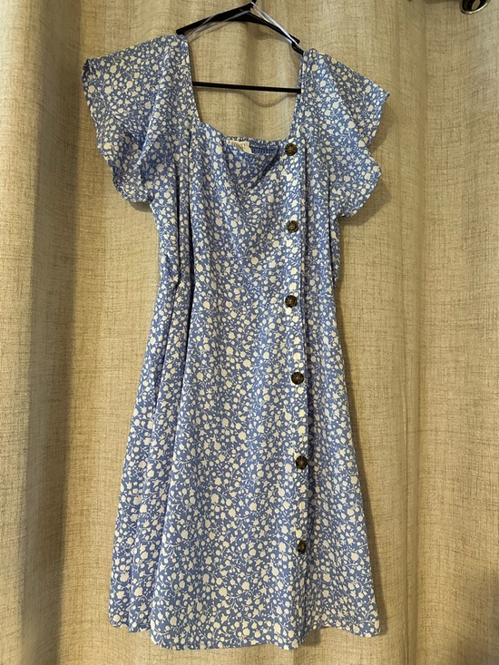 Sienna Sky Dresses & Skirts - Sienna Sky Blue and White Floral Mini Dress